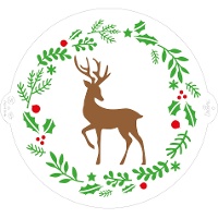 Weihnachts-Rentier-Schablone 25 cm - Dekorieren