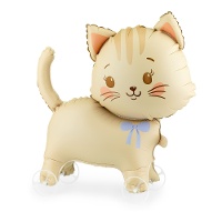 Folienballon Katze 65 x 61 cm mit Rollen