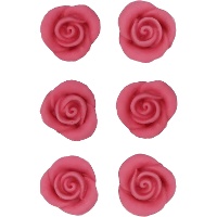 Zuckerrosen in Rosa - FunCakes - 6 Stück