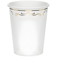 Elegante Papierbecher mit floralem Muster, 220 ml - 6 Stück