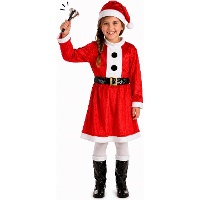 Mutter Weihnachtskostüm mit Stiefelüberzügen für Mädchen