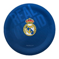 Real madrid Pappteller, blau, Ø 23 cm - 8 Stück