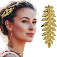 Goldene Lorbeer-Haarspange