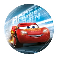 Cars?Teller, blau, 20 cm - 8 Stück