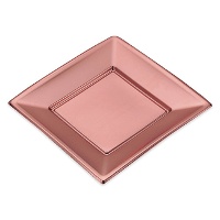 Metallische Kunststoffteller 23 cm - 4 Stück.