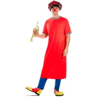 Klassisches Clownkostüm mit Mütze für Erwachsene
