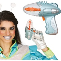 Silberne Weltraumpistole 18 cm