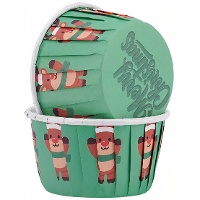 Weihnachtsrentier-Cupcake-Kapseln 5 cm - 50 Stück