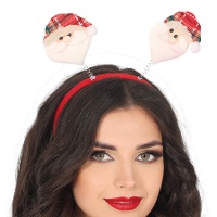 Weihnachtsstirnband mit kariertem Hut