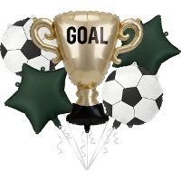 Fußball-Ballonbouquet mit Pokal - 5-teilig