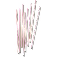 Schillernde Papierstrohhalme - 12 Stück.