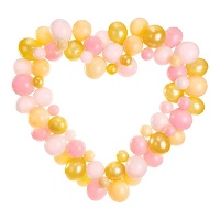 1,5 m Herz Ballongirlande - PartyDeco