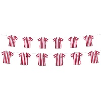 Atlético de Madrid-Girlande mit rot-weißen Trikotmotiven - 12 Stück