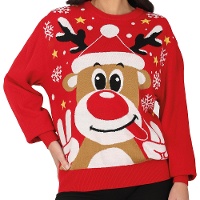 Rentier Weihnachtspulli für Frauen