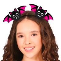 Haarreif mit Fledermaus-Pompoms