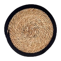 30 cm Naturfaser-Tischset mit Rand - 1 St.