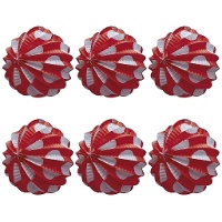 Kugelförmige Papierlampions mit Punkten, 22 cm - 12 Stück