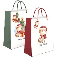 Vintage Weihnachtsmann Geschenk Tasche 23 x 18 x 10 cm - 1 Stk.