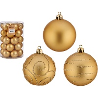 Glitzer Weihnachtskugeln 6 cm - 30 Stk.