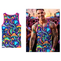 Psychedelisches Pilz-Tanktop für Herren