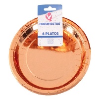 18 cm Pappteller metallisiert - 6 Stück