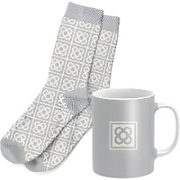 Geschenkset: Tasse und Socken mit Panot?Motiv