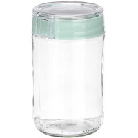 Glasgefäß, 0,66 L mit grünem Deckel