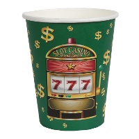 Grüne Casino-Becher, 270 ml - 10 Stück