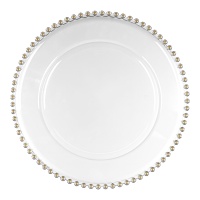 Plastik-Tischset mit Perlen, 32 cm