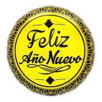 Gelber Neujahrsballon 53 x 45 cm