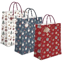 Weihnachtsgeschenkbeutel 45 x 33 x 10 cm 3 Modelle - 1 St.