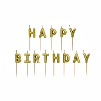 Metallicfarbene Happy Birthday Kerzen