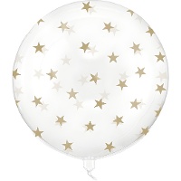 Transparenter Orbz-Ballon mit Sternen, 60 cm