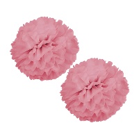 Runder Pompon-Anhänger 42 cm - 2 Stück.