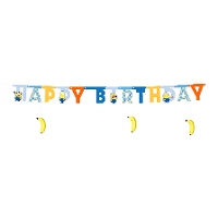 Happy-Birthday-Girlande mit Minions, 1,53 m
