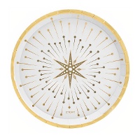 Weiße Sternplatten, 23 cm - 6 Stück