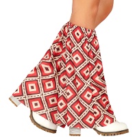 Überziehstiefel 70er Jahre Hippie Rautenmuster