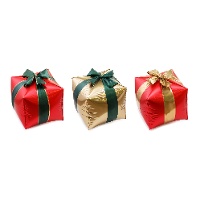 Weihnachtsgeschenkballon 34 x 36 cm - Partydeco - 3 Stück