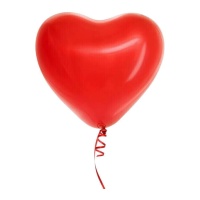 Rote Latexballons in Herzform, 28 cm - 6 Stück