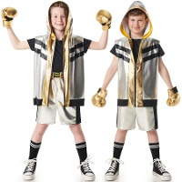 Kinder-Boxerkostüm in Gold