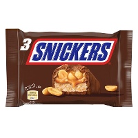 Milchschokolade-Snickers mit 50 g Erdnüssen - 3 Stück