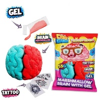 Marshmallow-Gehirn mit Gel und Tattoo, 53 g
