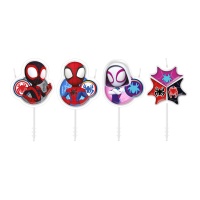 Spidey Kerze, 4 cm - 4 Stück