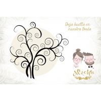 Hochzeit Fußabdruck Baum Leinwand