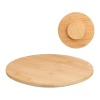 Drehbare Bambus-Servierplatte Ø 50 cm für Snacks