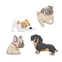 Gummi-Magnet mit lächelndem Hund - 1 Stück