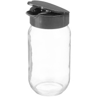 1 L Glasbehälter mit schwarzem Spender