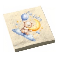 Servilletas de Oh Baby con estrellas de 16,5 x 16,5 cm - 12 unidades