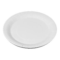 Weiße Papp-Teller, 23 cm - 50 Stück