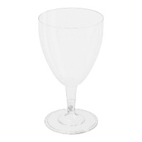 200 ml transparenter Kunststoffweinkelch - 3 Stück
